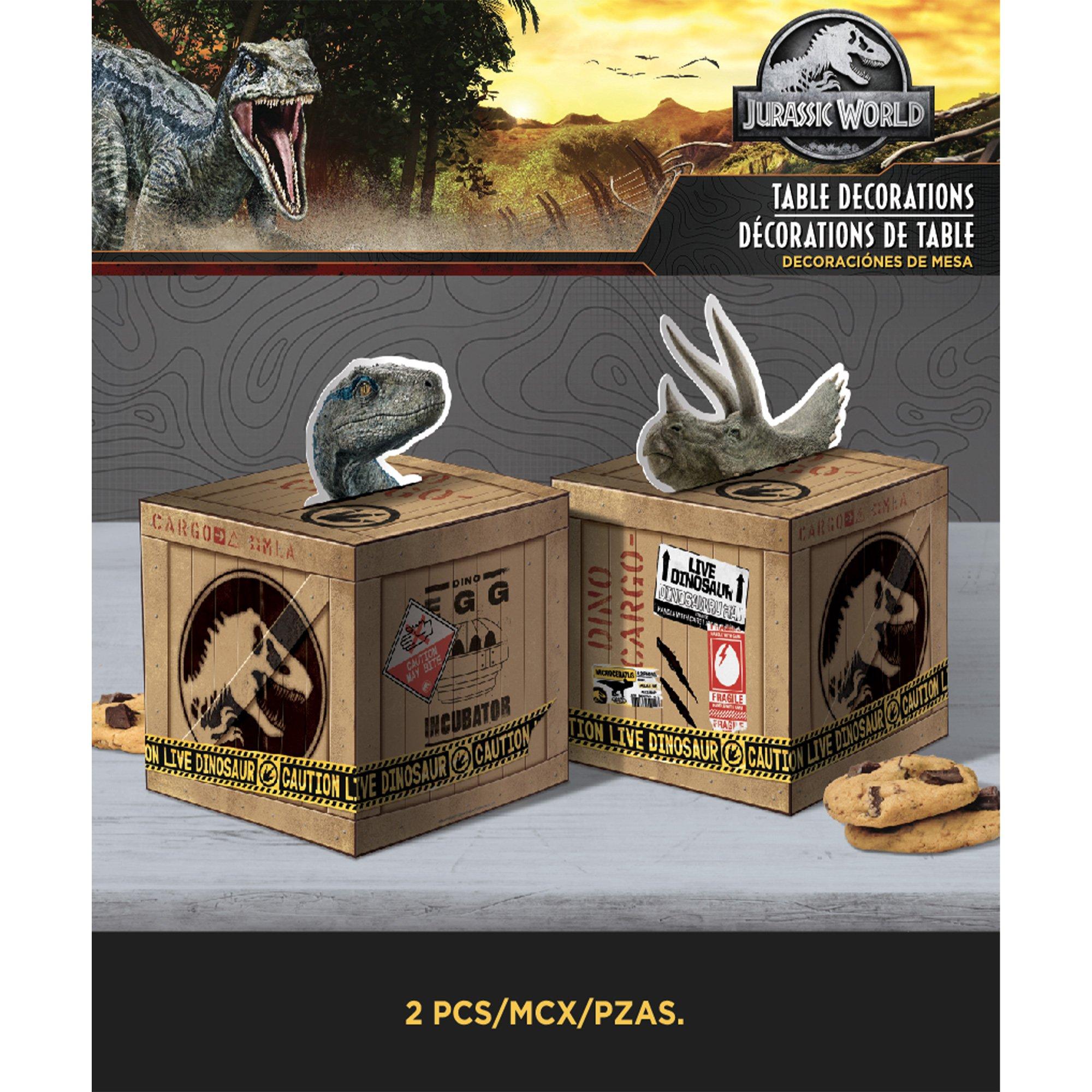Blue the Velociraptor & Triceratops Table Centerpieces, 2pc - Jurassic World