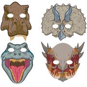 Dinosaur Cardstock Masks, 8ct - Jurassic World