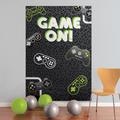 Game On! Level Up Photo Backdrop, 4.6ft x 6.6ft, 4pc