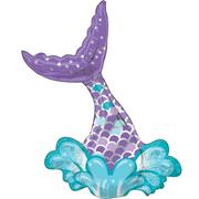 Air-Filled Purple Mermaid Tail Foil Balloon, 16in x 23in | Party City