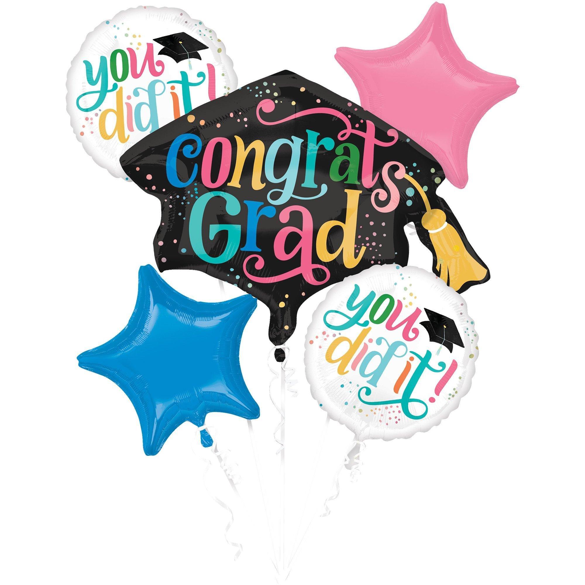 Graduation Party Deluxe Decorations Kit with Banners, Balloons, Streamers - Follow Your Dreams 2024