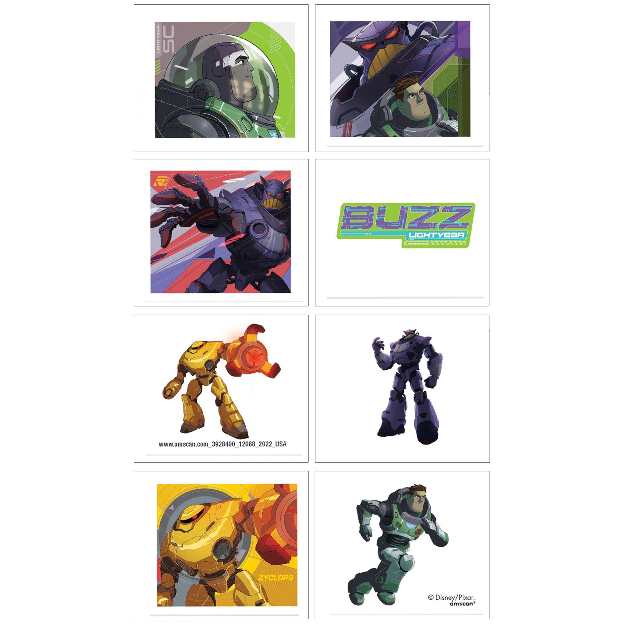 Lightyear Temporary Tattoos, 1 Sheet, 8 Tattoos Party City