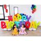 AirLoonz Multicolor Happy Birthday Balloon Phrase Yard Decoration Kit