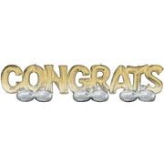 AirLoonz Gold Congrats Balloon Phrase Yard Decoration Kit