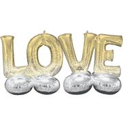 AirLoonz Gold Love Balloon Phrase Yard Decoration Kit