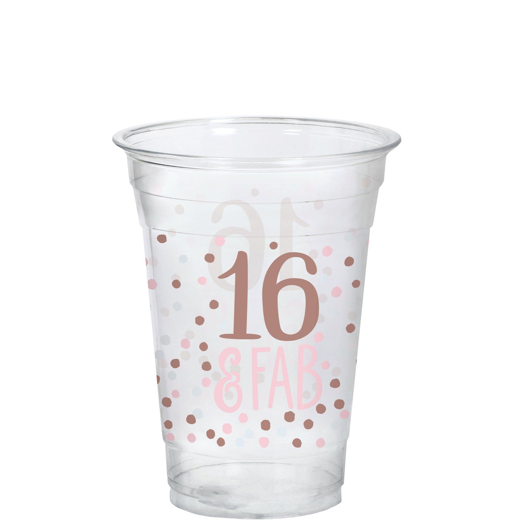 16 Oz. Clear Large Plastic Party Cup (Silk Screen Printing) - TP16