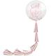 Rose Gold Sweet Sixteen Latex Confetti Balloon (24in) with Tail (5.25ft)