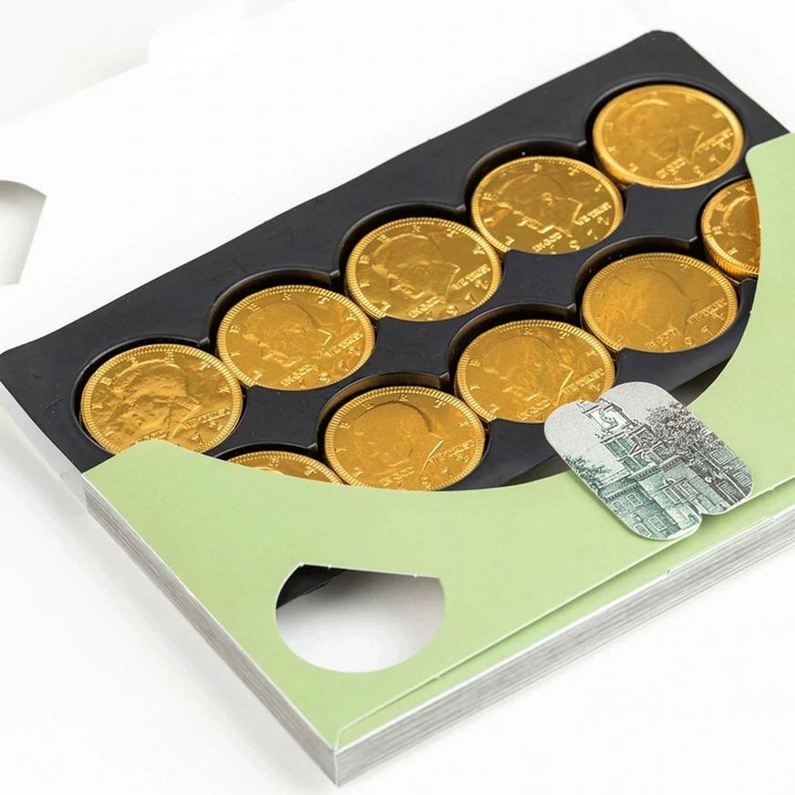 Fort Knox Bank Note with Milk Chocolate Coins, 3.53oz