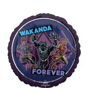 Wakanda Forever Round Foil Balloon, 18in - Black Panther