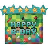 Pixel Party Birthday Square Foil Balloon, 25in