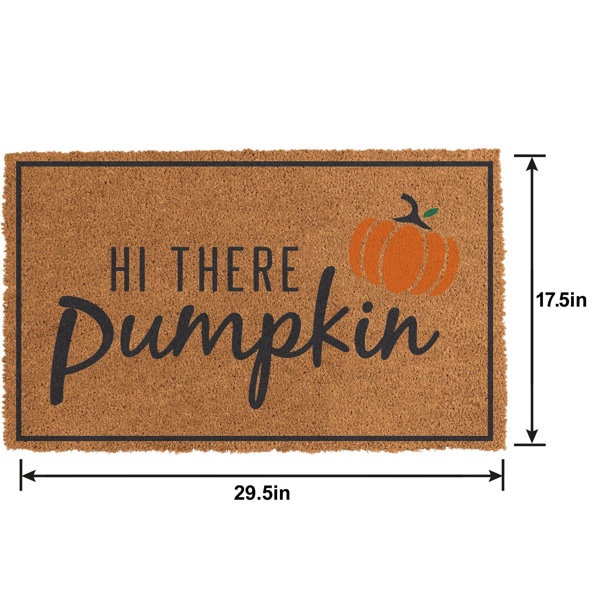 Hi There Pumpkin Coir Doormat, 17.7in x 29.5in