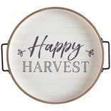 Happy Harvest MDF & Metal Round Serving Tray, 13.5in