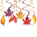Fall Leaves Swirl Decorations, 12ct