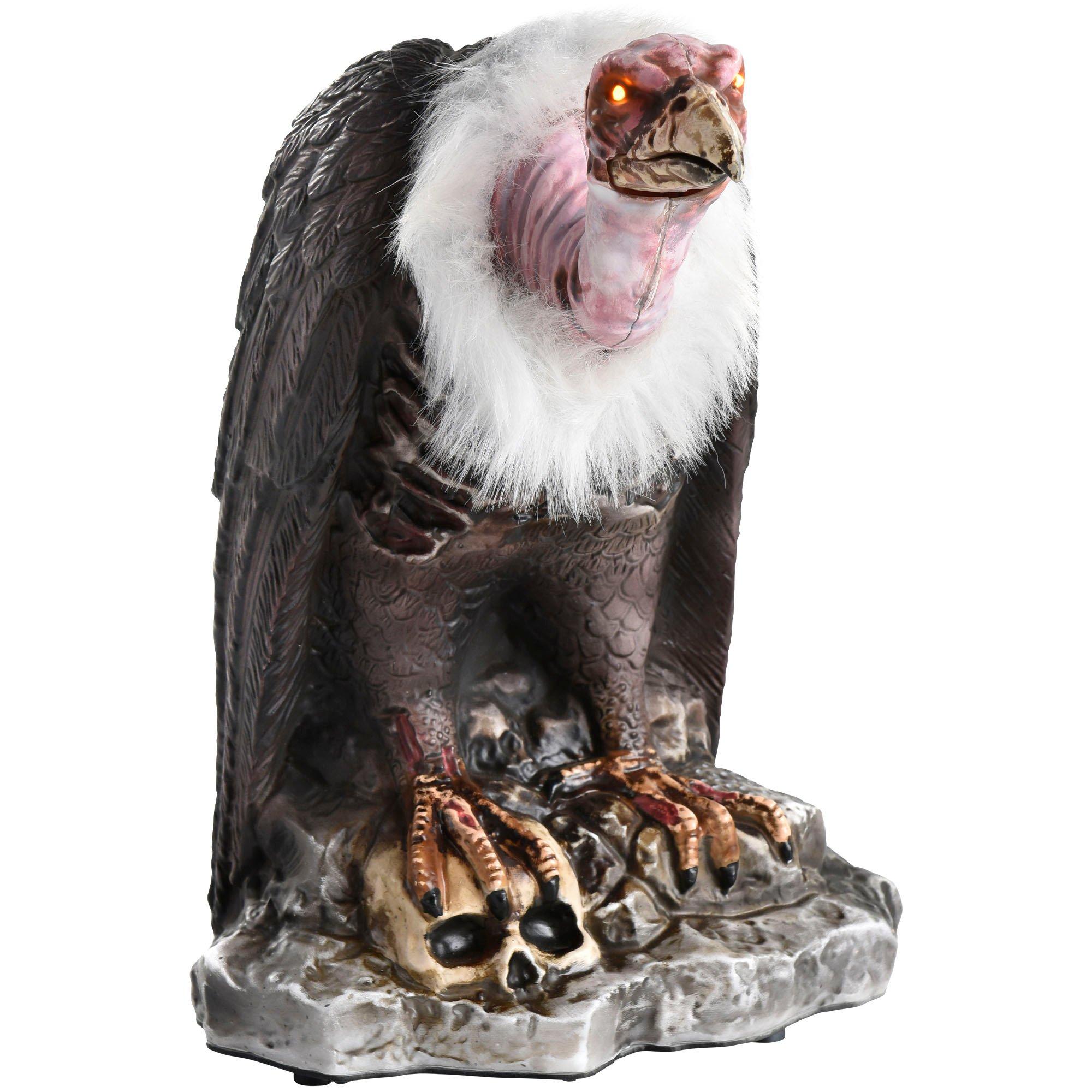 Animatronic Light-Up Zombie Vulture, 11in x 12.2in - Halloween Decoration