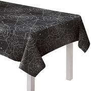 Spiderweb Night Flannel-Backed Vinyl Tablecloth, 54in x 108in