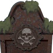 Mossy Our Beloved Tombstone, 13in x 22in