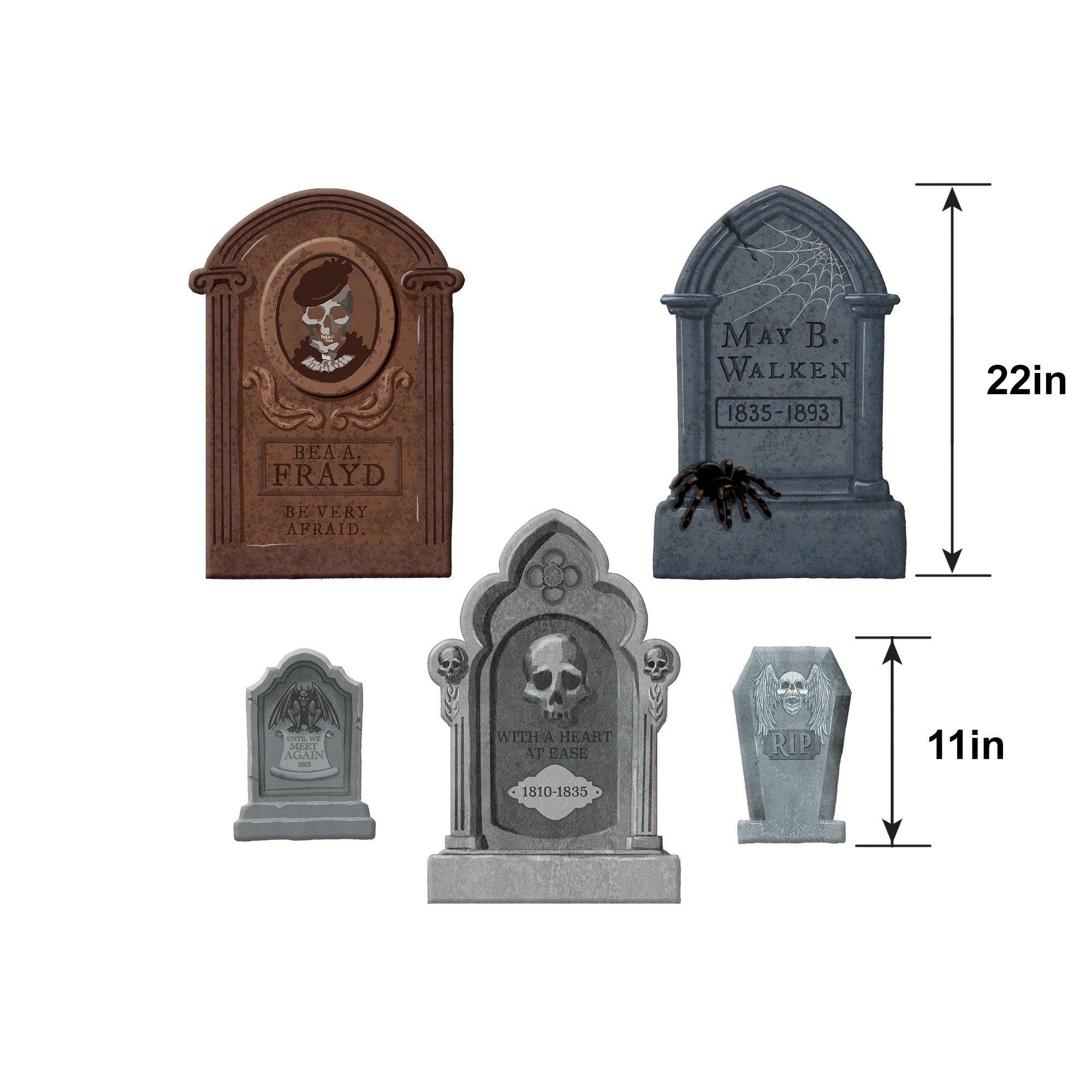 Halloween Tombstone Set, 5pc