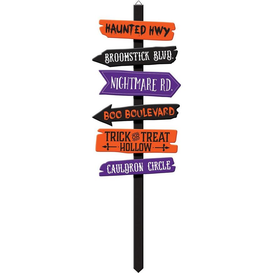 Halloween Place MDF Directional Yard Sign, 47in