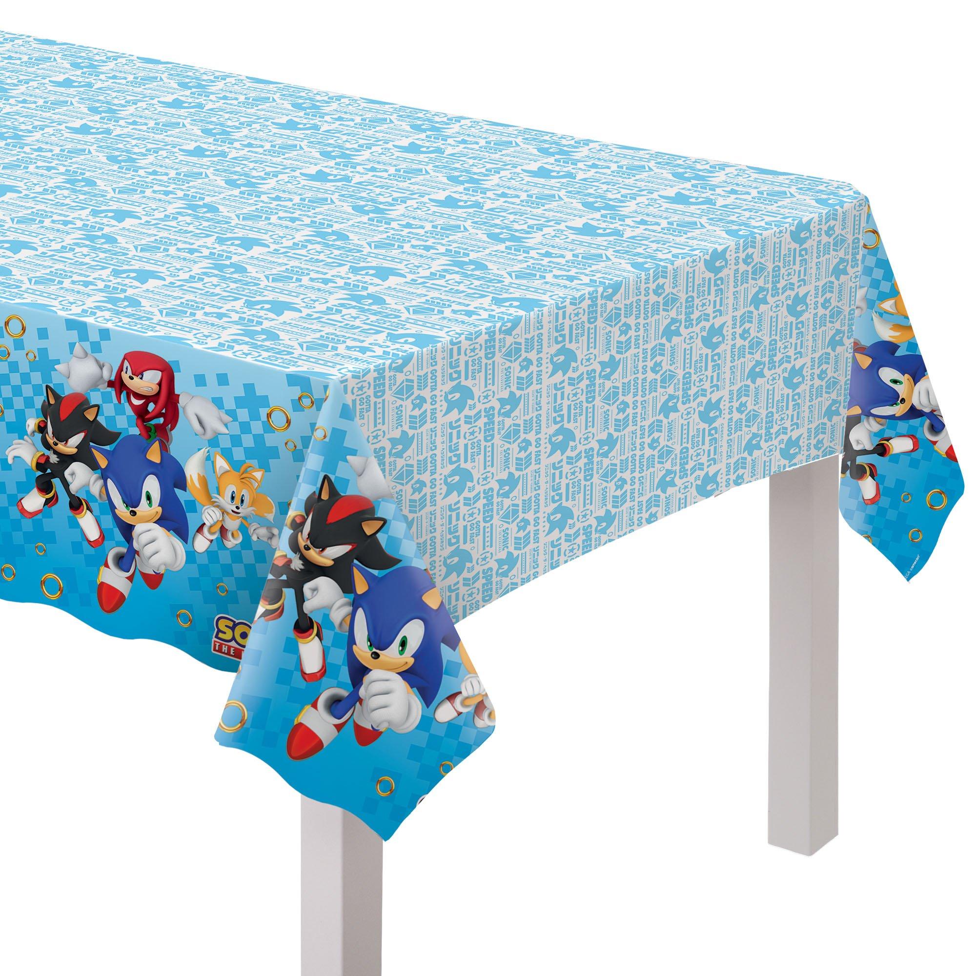 Sonic the Hedgehog Plastic Table Cover, 54in x 96in