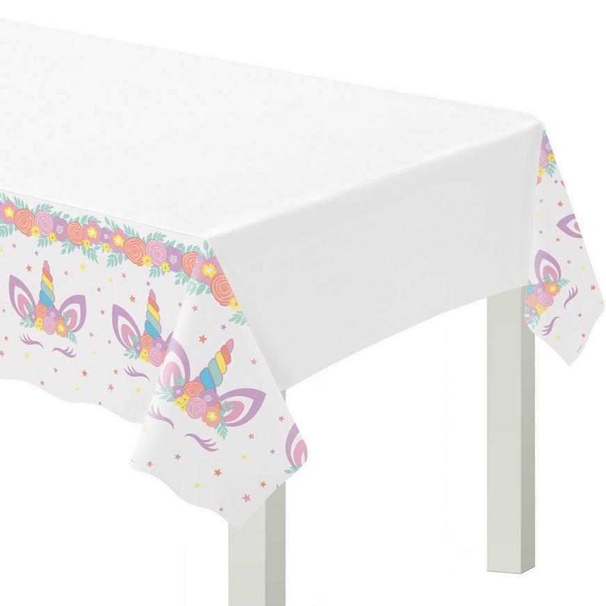 Unicorn Party Plastic Table Cover, 54in x 96in