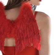 Adult Red Feather Devil Wings
