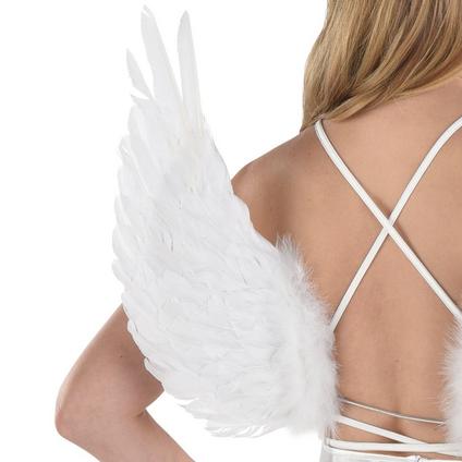Adult White Feather Floating Angel Wings