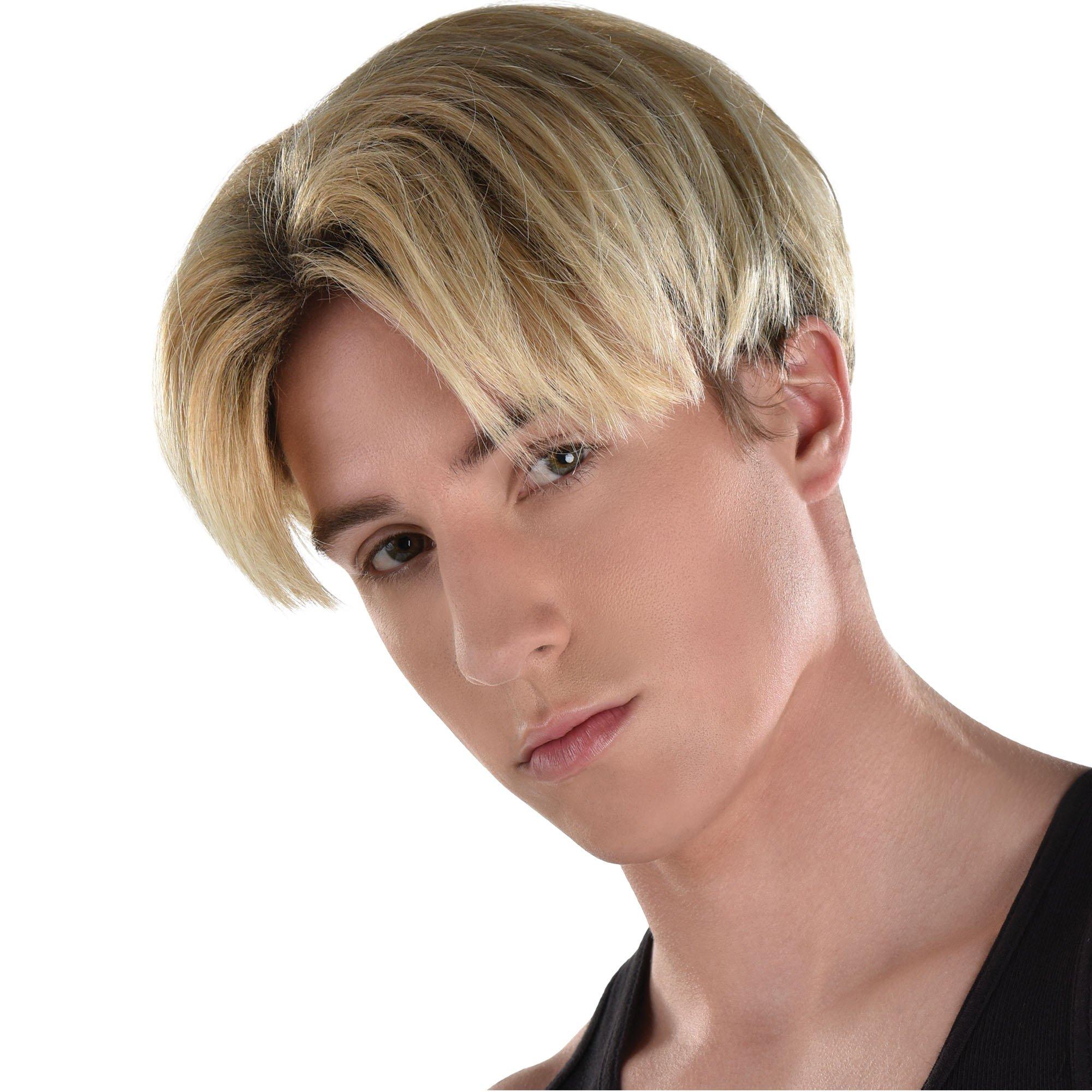 Blond Heartthrob Bowl Cut Wig - 90s