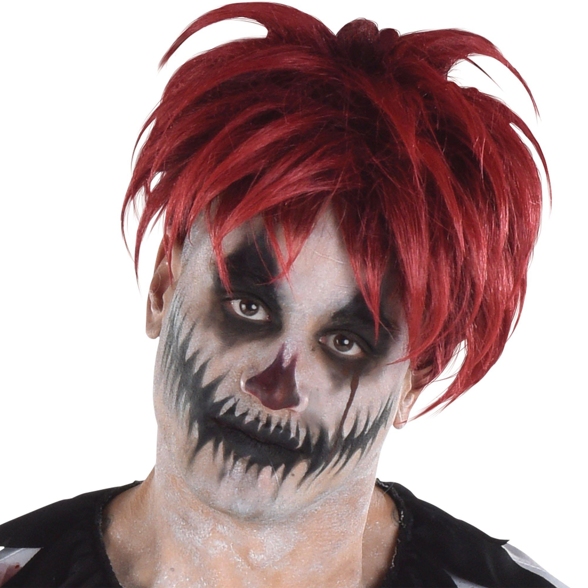 Creepy Red Circus Wig