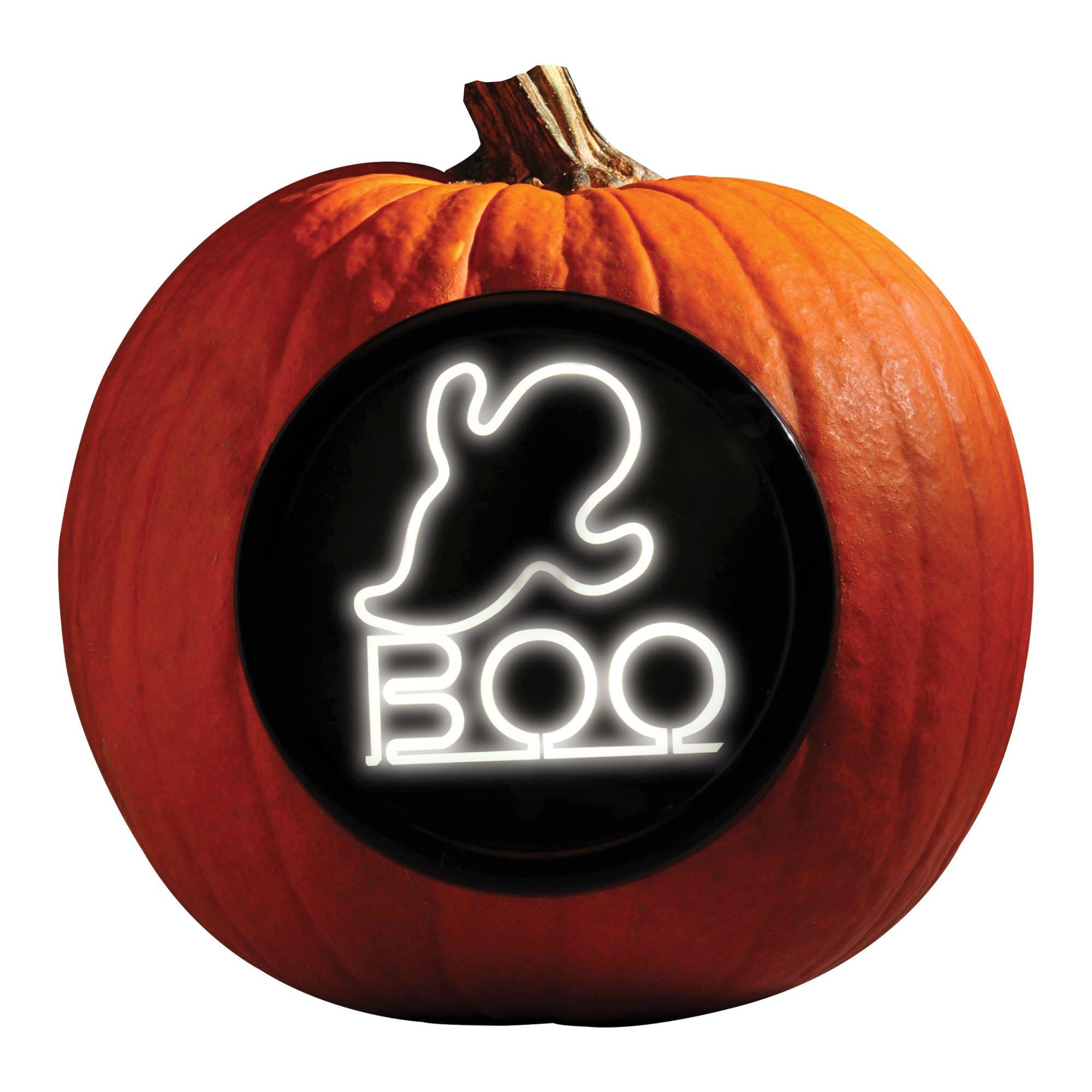 LightUp Neon Ghost Pumpkin Carving Kit Party City