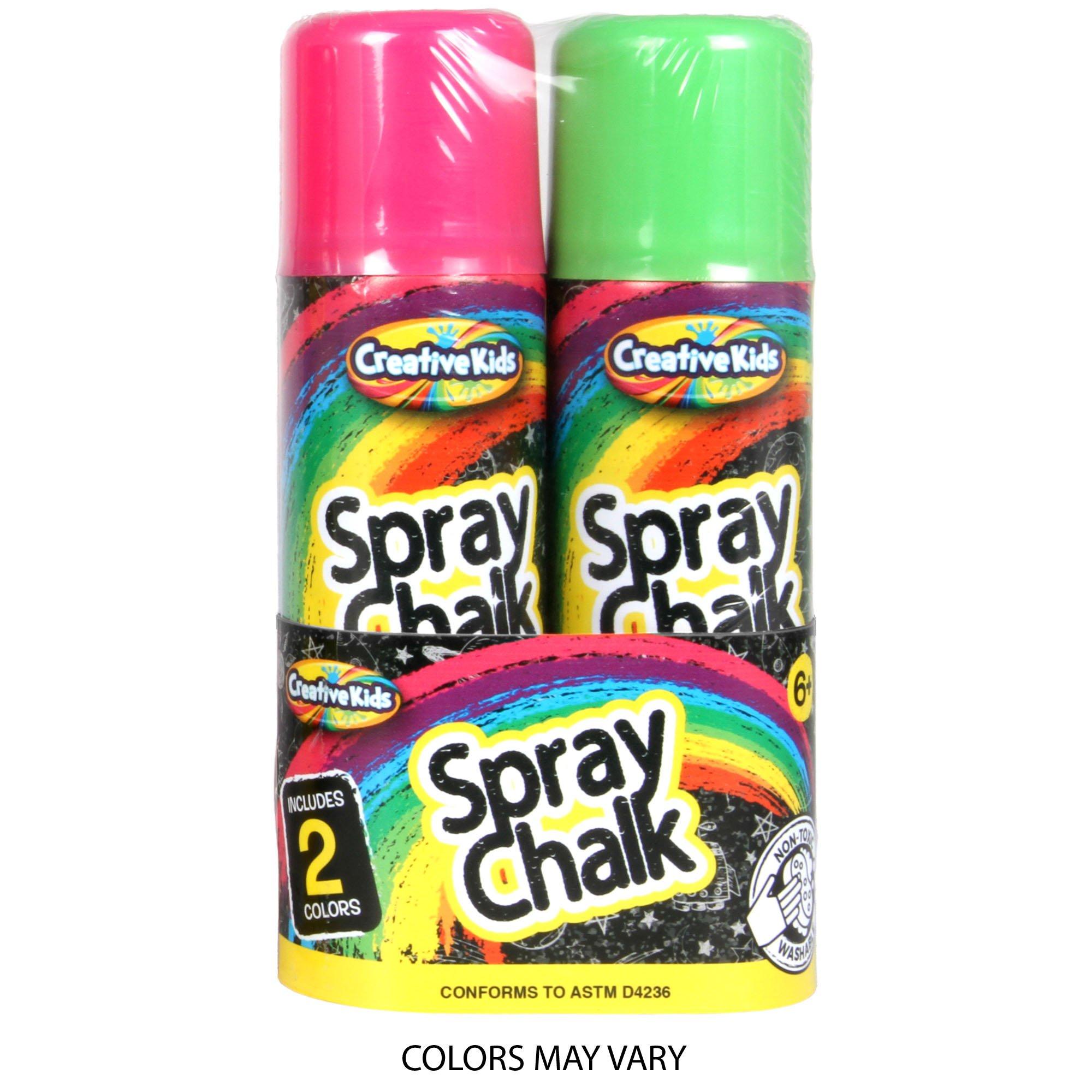 Spray Chalk Team Colors, Dark Blue & White, 2-Cans 12-oz. Ea.