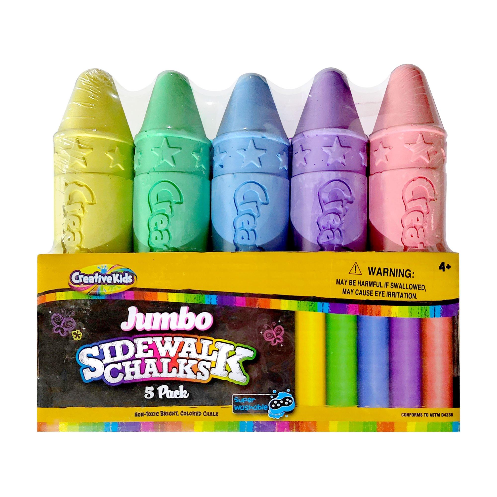 Generic 5 Pack Sidewalk Chalk for Kids Toddlers 60 PCs Sidewalk