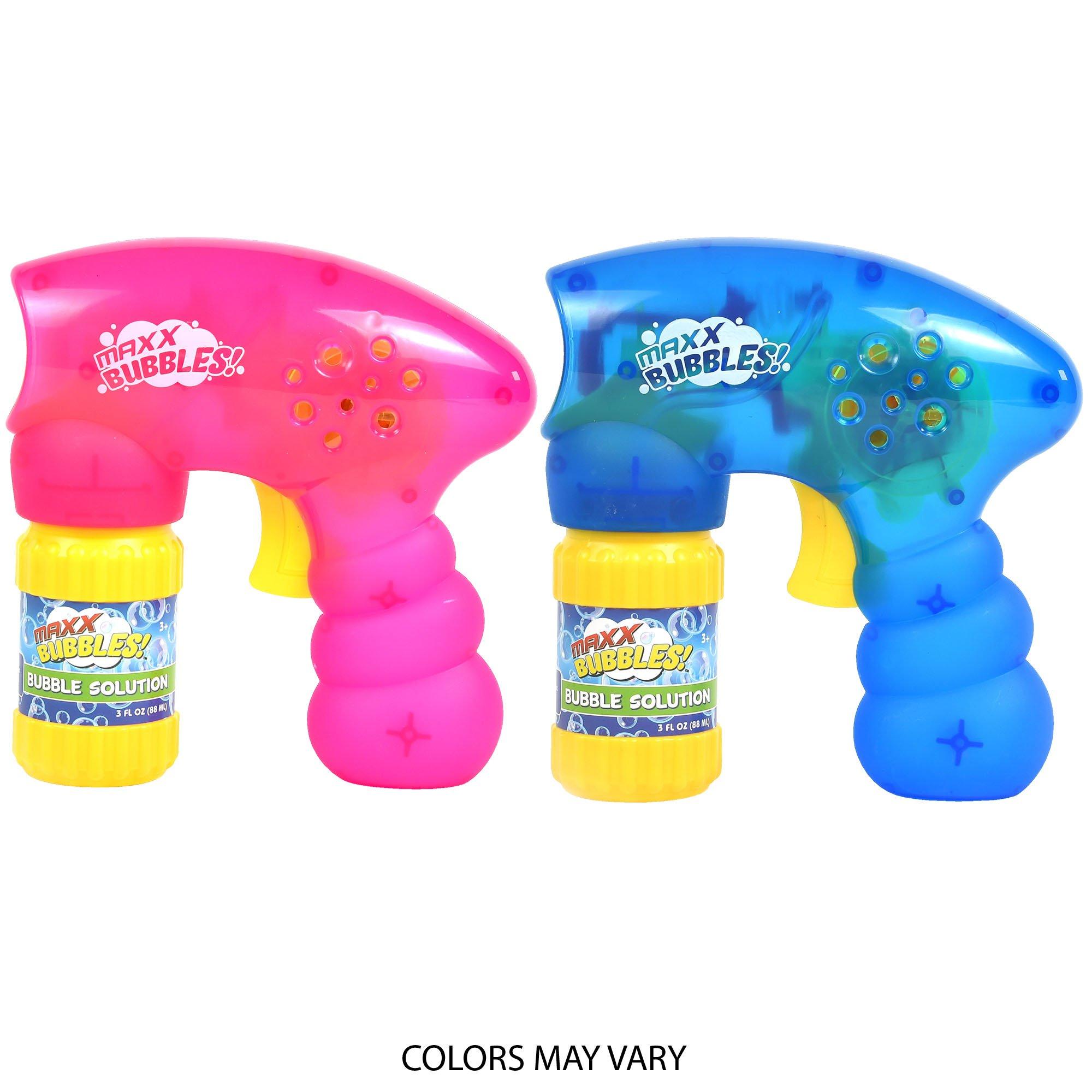 Maxx Bubbles Bubble Barrage – Bubble Gun for Outdoors | Kids Summer Toy |  Includes Bubble Solution and Dip Tray – Sunny Days Entertainment