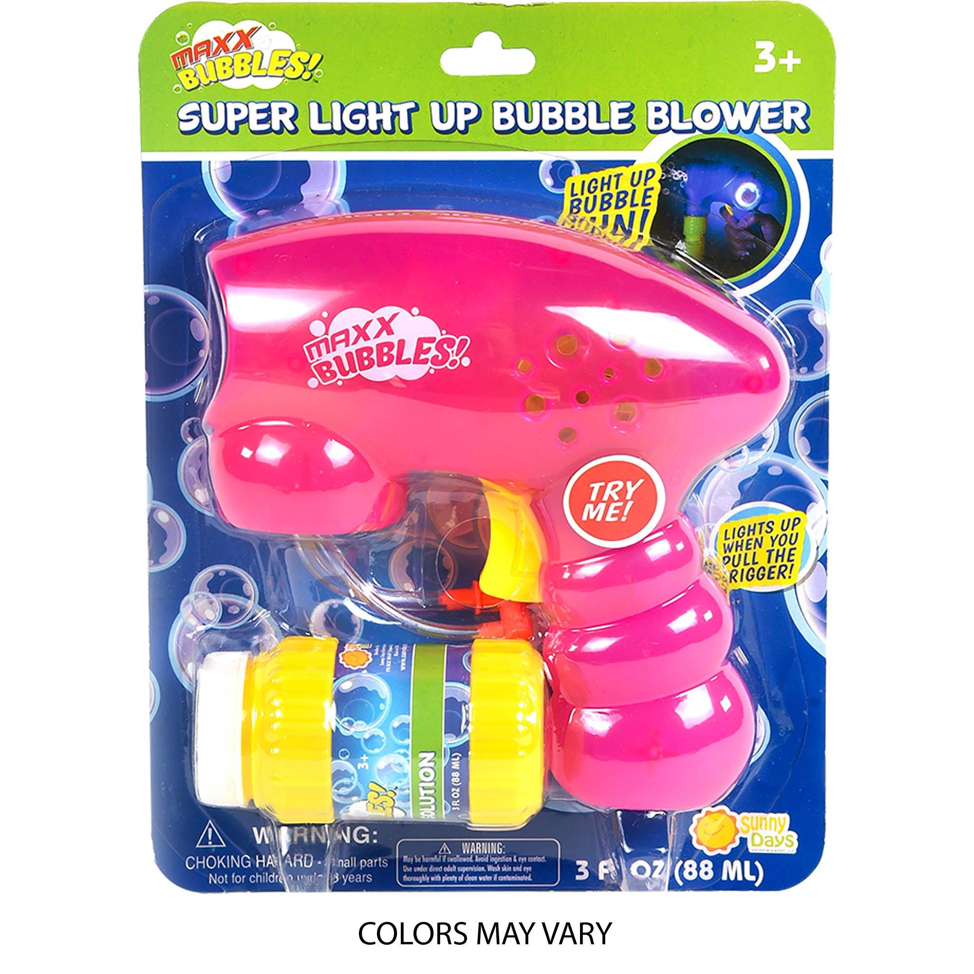 Maxx Bubbles Light-Up Super Bubble Blaster Blower, 2in x 6in