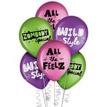 6ct, 12in, Z-O-M-B-I-E-S 3 Latex Balloons