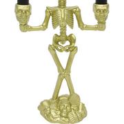 Light-Up Gold Skeleton Plastic Candelabra, 6.3in x 14in