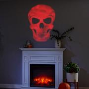 Shimmering Red Skull Motion Projector, 5.25in x 7.5in