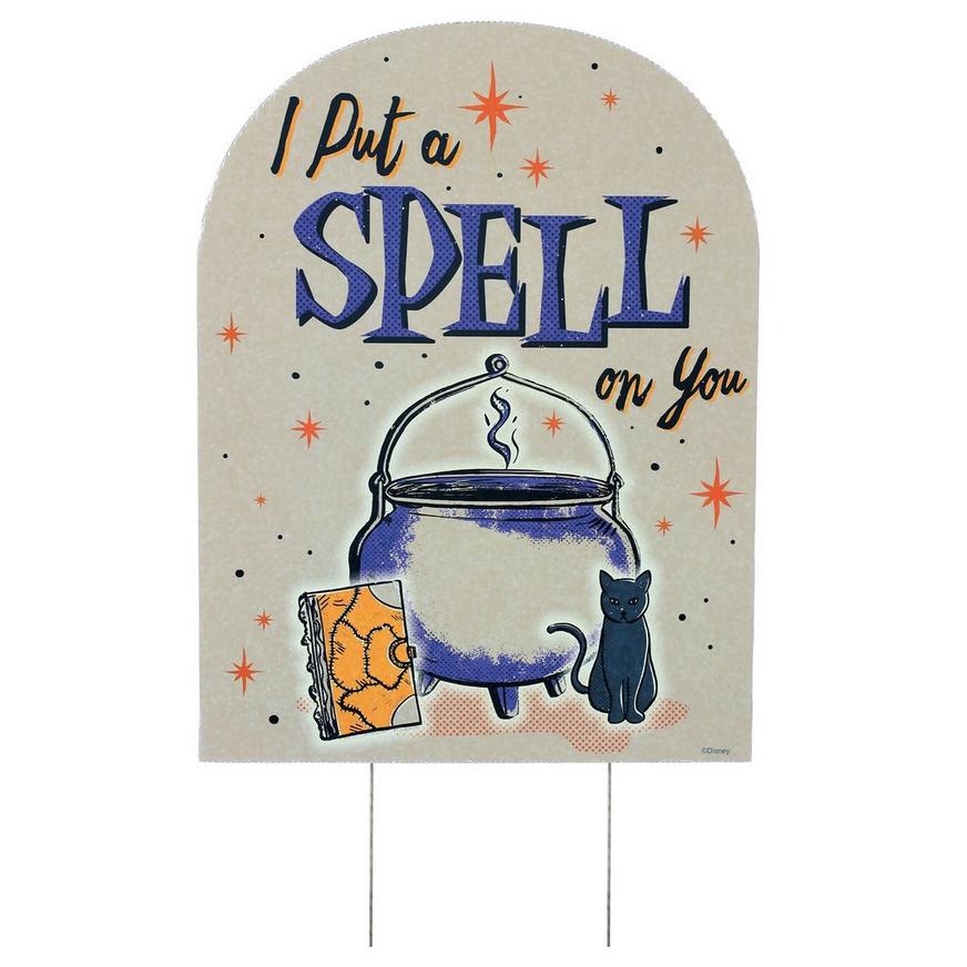 I Put a Spell on You Plastic Yard Sign, 13.5in x 18in - Hocus Pocus
