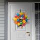 Colorful Floral Calavera Day of the Dead Wreath, 17in
