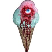 Bloody Peppermint Ice Cream Cone Latex Prop, 3.5in x 7in