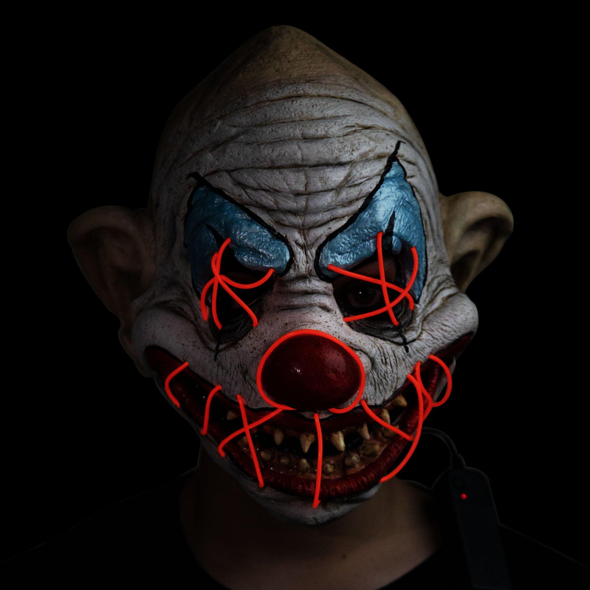 Adult Light-Up Creepy Clown Latex Mask