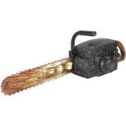 Light-Up Animated Dark Camo Blood-Spattered Chainsaw Prop