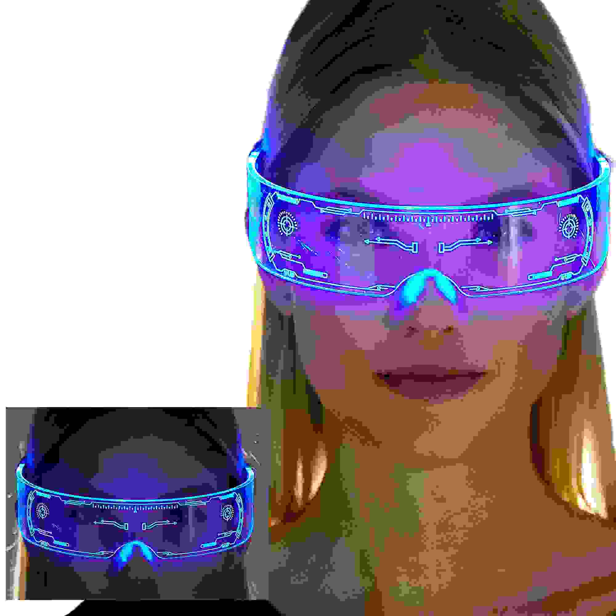Adult Light-Up Cyberpunk Acrylic Glasses