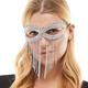 Adult Rhinestone Fringe Masquerade Mask