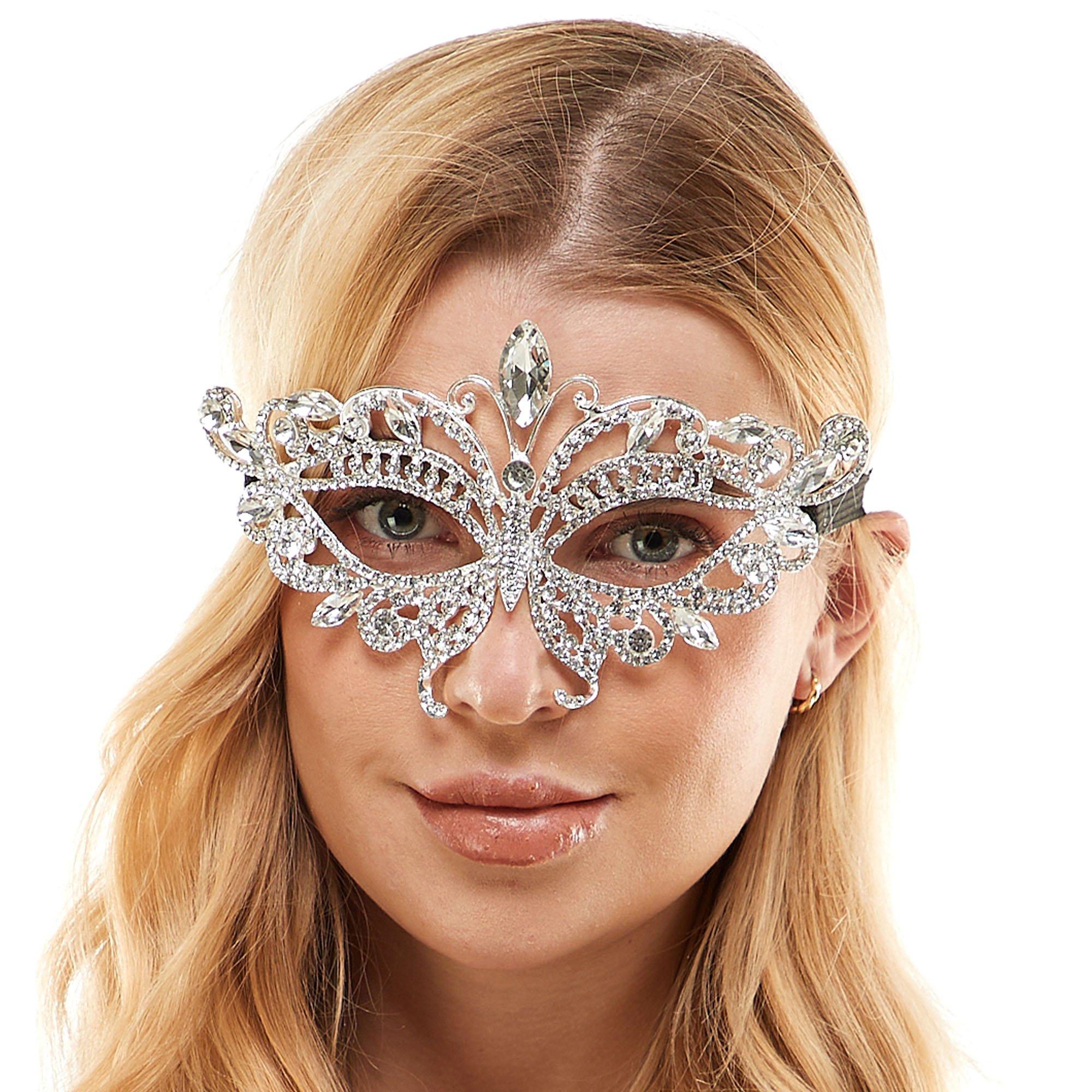 Adult Silver Butterfly Masquerade Mask | Party City