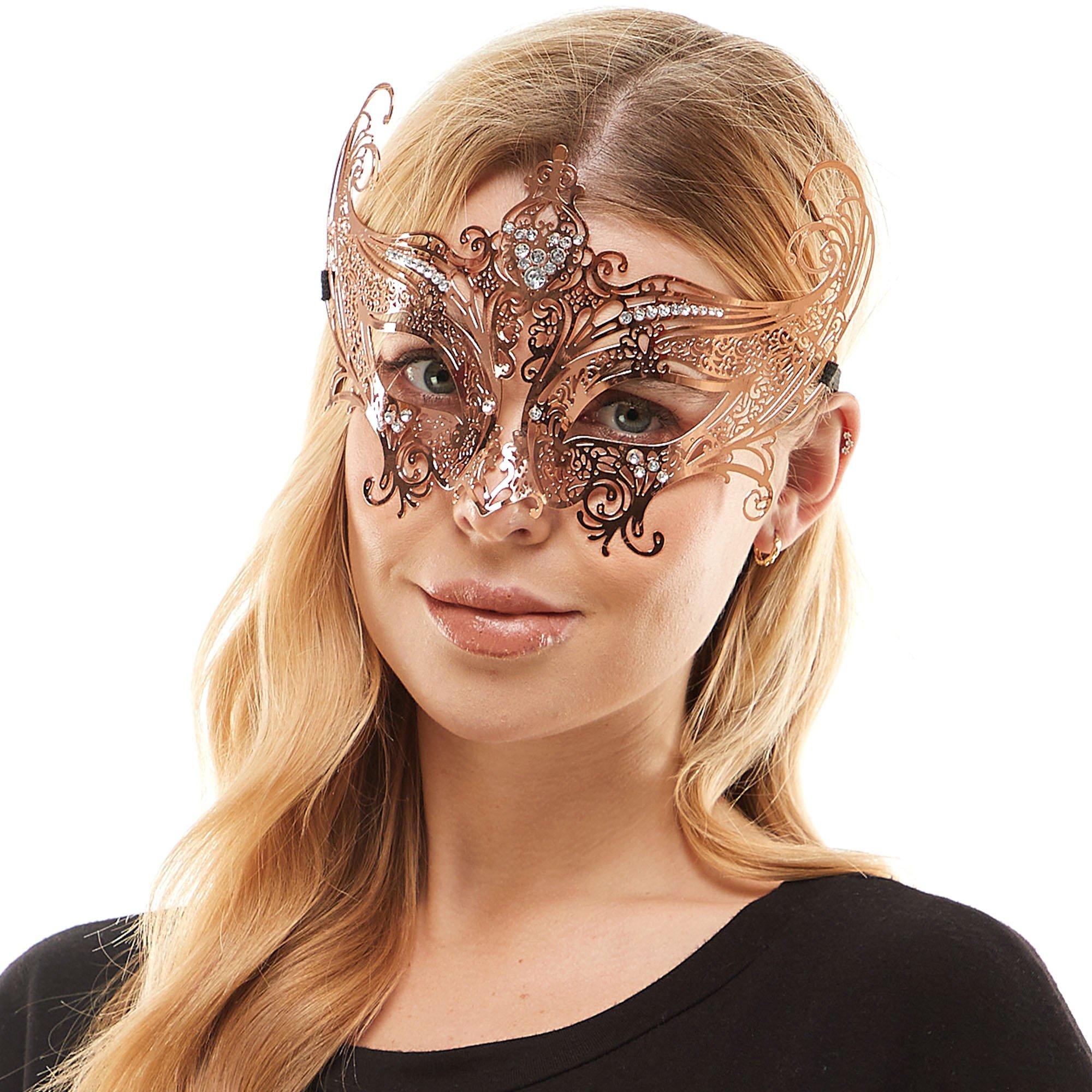 Adult Glittering Victorian Rose Masquerade Mask