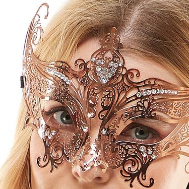 Adult Rose Gold Masquerade Mask