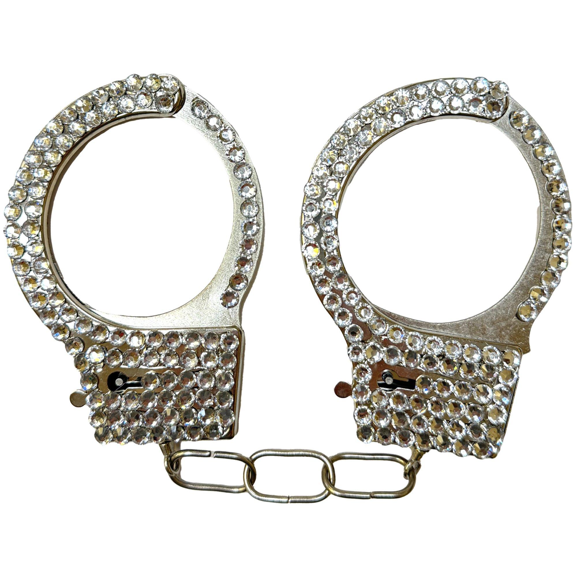 Silver Rhinestone Handcuffs