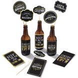 Black & Gold Better With Age Birthday Bottle Centerpiece Kit, 12pc