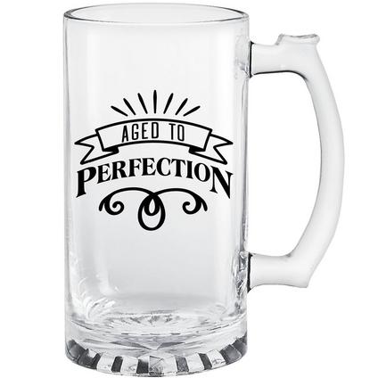 Aged to Perfection Glass Tankard, 15oz - Better With Age