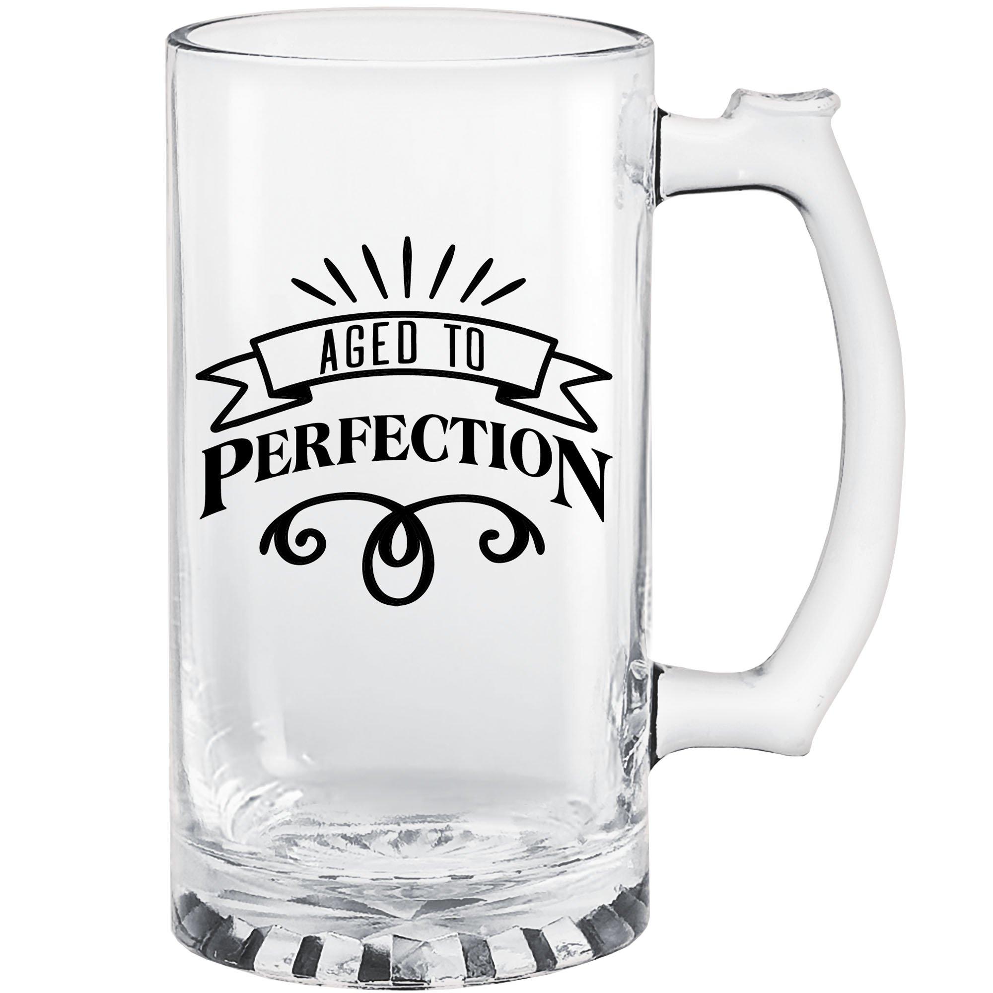 Aged to Perfection Glass Tankard, 15oz - Better With Age